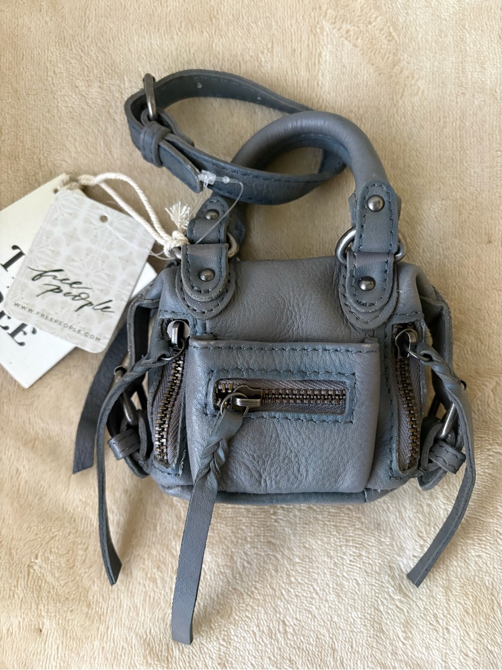 Free People Micro Emerson Mini Bag in Gravel Rock• New with tags!🔥